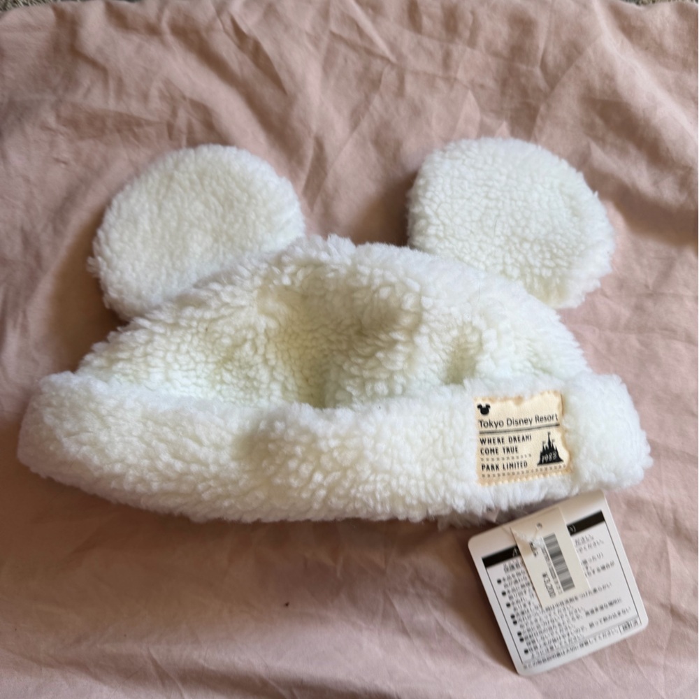 Disney Cream Fuzzy Mickey Ears Hat From TOYKO DISNEY RESORT